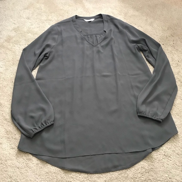 Charming Charlie Tops - Grey blouse